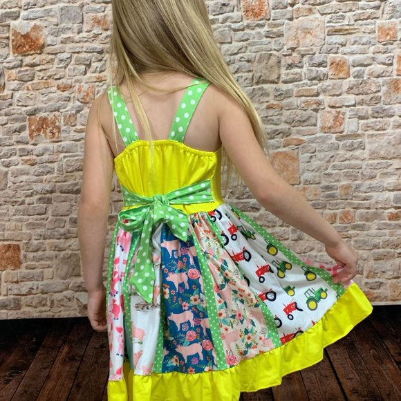 NEW Girl's Boutique Farmer Girl Summer Dress 12/18 Months - Picture 3 of 4